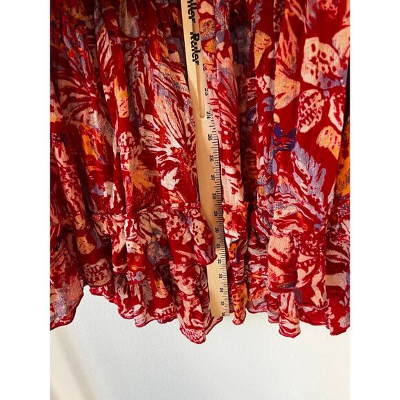 Free People Boho Chic Maxi skirt red size M - Picture 7 of 9